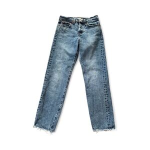 Levi’s Premium Wedgie Jeans Women’s Size 25 Straight Leg Blue Denim Button Fly